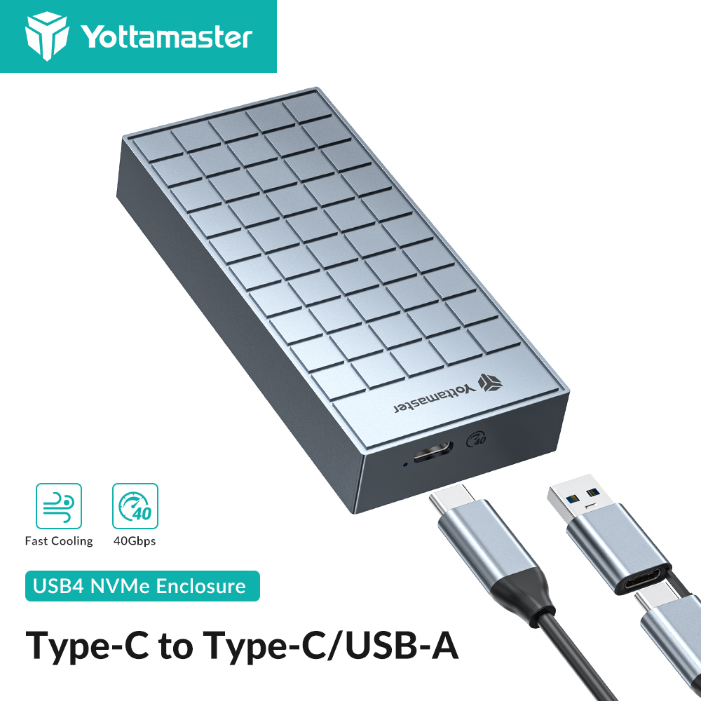 Thunderbolt 4 External Ssd 4Tb - Yottamaster-Caixa do Disco Rígido Externo, Gabinete